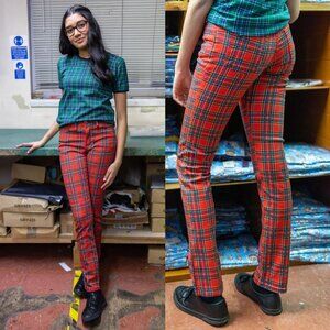 R&F punk plaid pants from UK